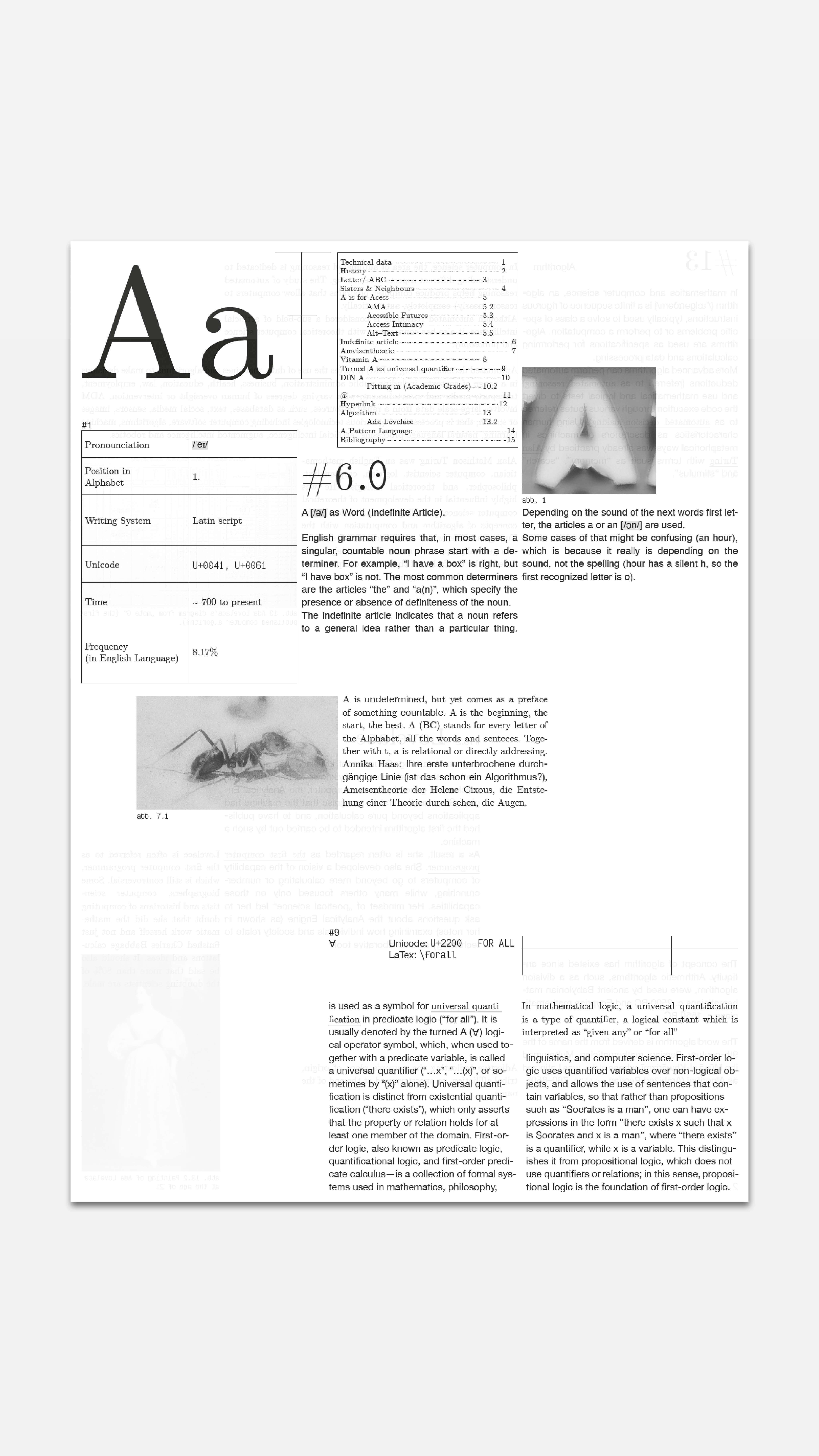 Cover of a cheaply printed publication, showing thoughtful aligned text and image blocks.